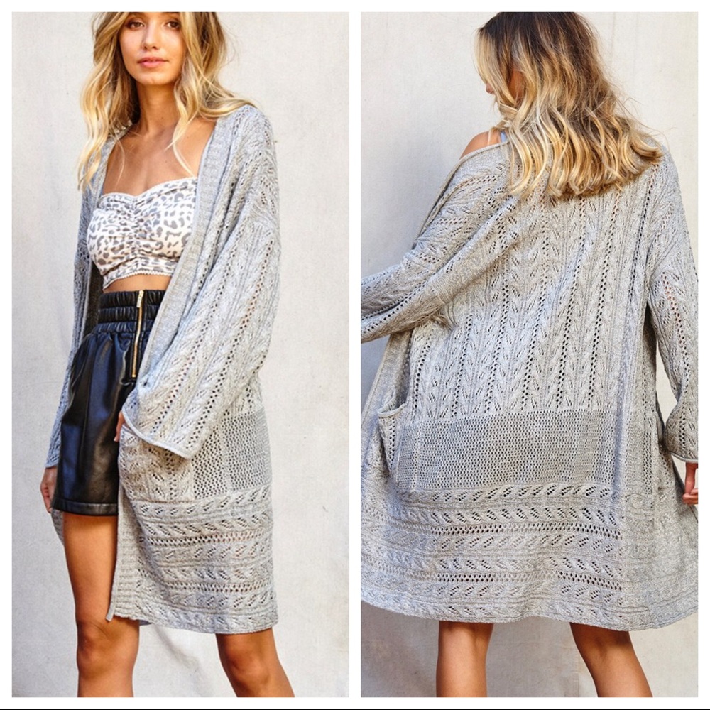 #42 Must Have! Crocheted LightweightKnit Cardigan - Picture 4 of 6